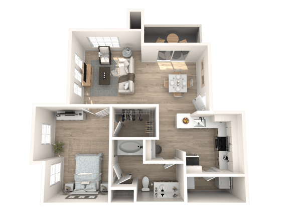 The Presley at Whitney Ranch Apartments Flaming Star Floor Plan