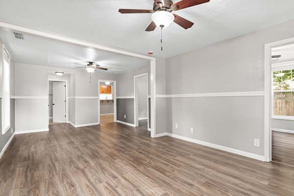 Living and dining room with two tone paint at OSM Properties Homes & Apartments, Chico, CA 95926