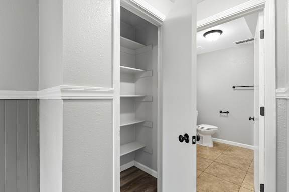 Hallway with storage closet and bathroom access at OSM Properties Homes & Apartments, Chico