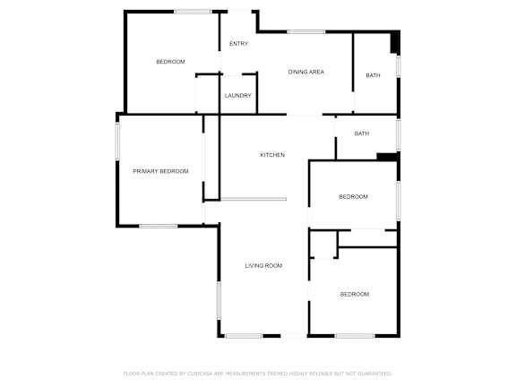 4 bedroom 2 bath floorplan at OSM Properties Homes & Apartments, Chico, CA