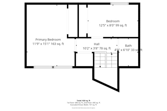 2 Bed 1 Bath level 2 Floorplan at OSM Properties Homes & Apartments, Chico, 05026
