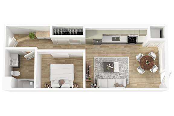 1 bed 1 bath N at 26FIFTY Apartments, California, 94704