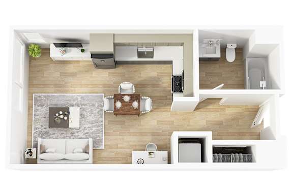 Studio 1 bath at 26FIFTY Apartments, Berkeley 94704
