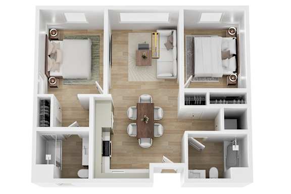 2 bed 2 bath B at 26FIFTY Apartments, Berkeley, CA, 94704
