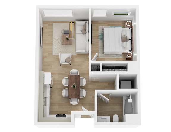 1 bed 1 bath J at 26FIFTY Apartments, California, 94704