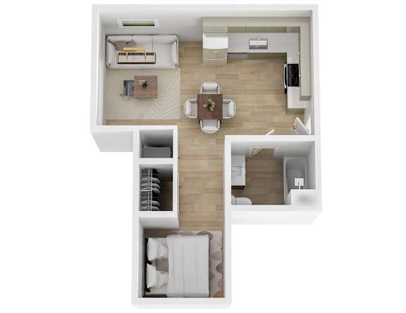 1 bed 1 bath K at 26FIFTY Apartments, Berkeley, CA, 94704