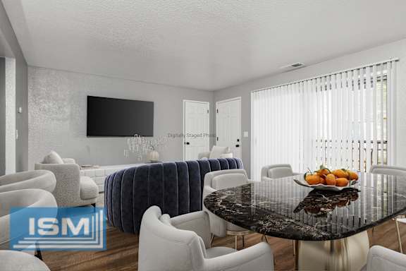 Modern Dining and Living Room view at Redwood Cove Apartments, California, 95928