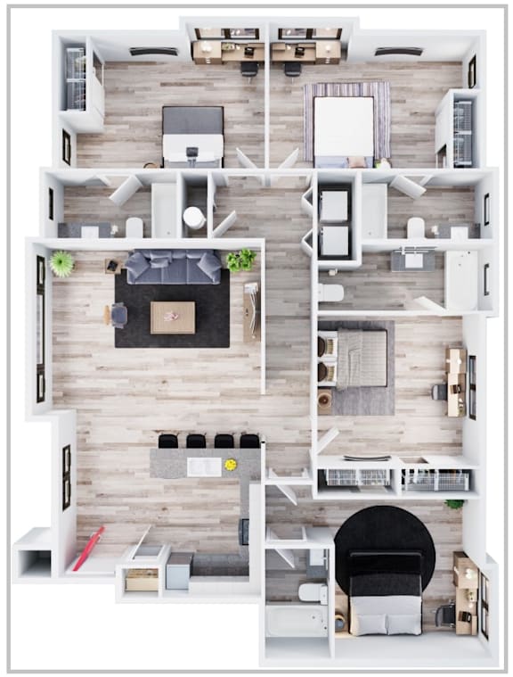 4 Bedroom Floor Plan at The Edge, Chico