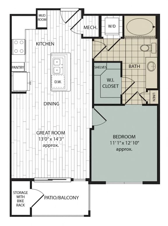 1 bed 1 bath B at Arise Riverside Apartments, Texas