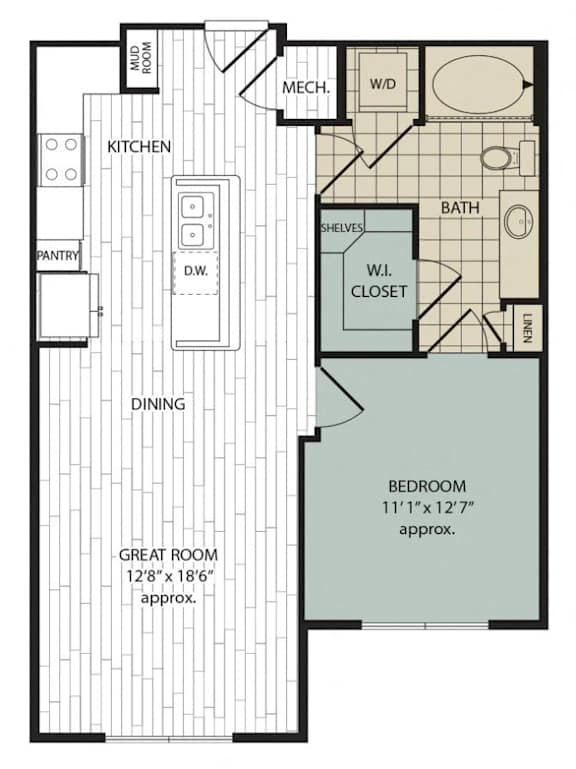 1 bed 1 bath D at Arise Riverside Apartments, Austin, TX, 78741