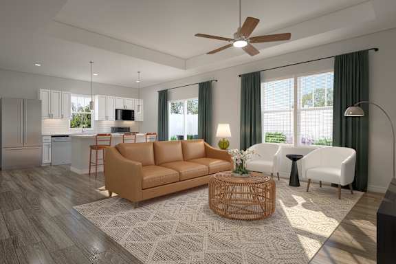 Living room at Zora University in Charlotte, NC
