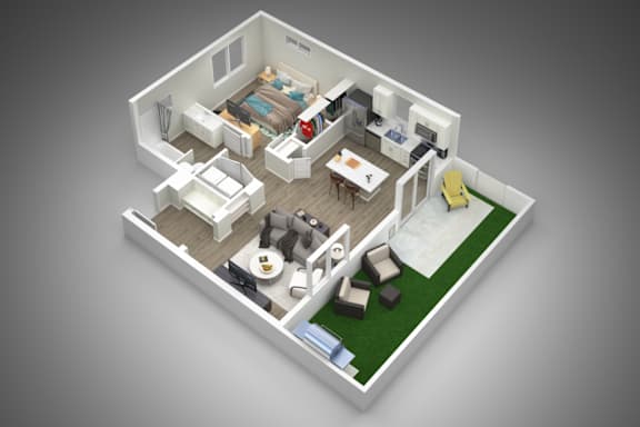 A1 Floor Plan at Zora University, Charlotte, NC, 28213