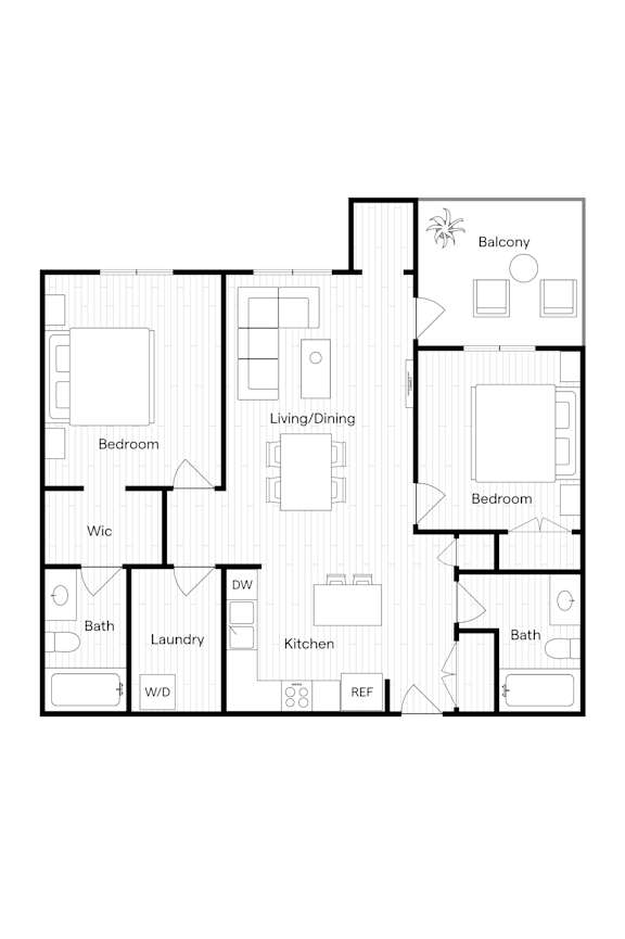 B Floor Plan at Hills on 36, Edmonton, T6X 3K2