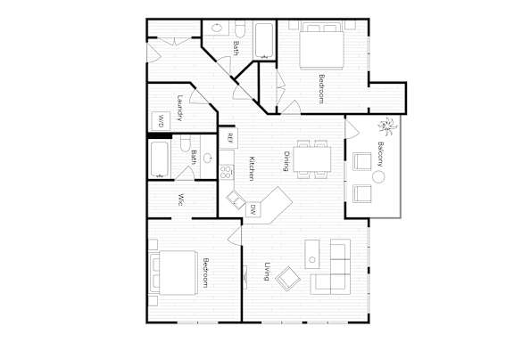 C Floor Plan at The Pointe at Riverview, Edmonton, AB