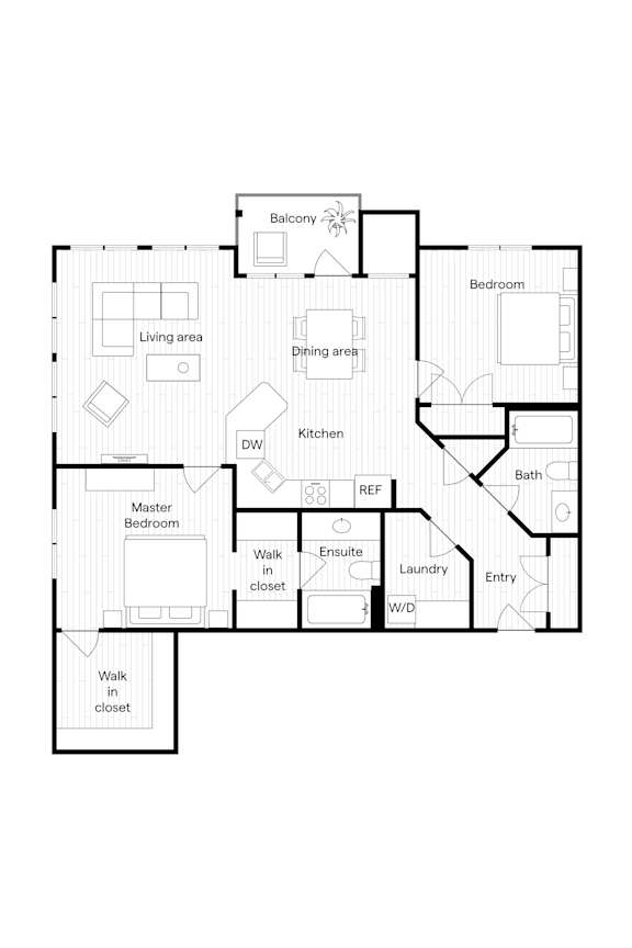 C1 Floor Plan at Hills on 36, Alberta