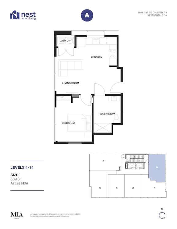 A floor plan for a Nest Smart Home in Calgary.