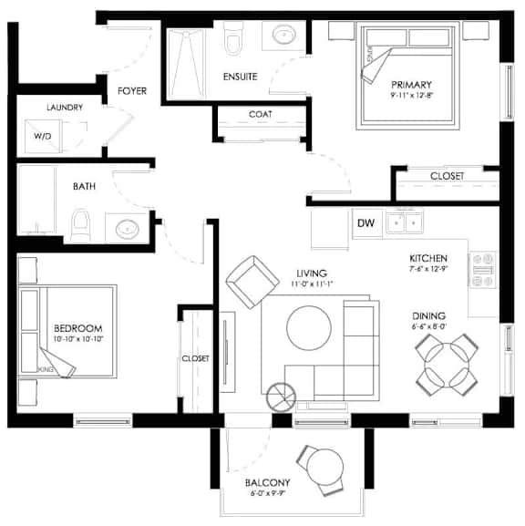 a floor plan of a house with an open floor plan