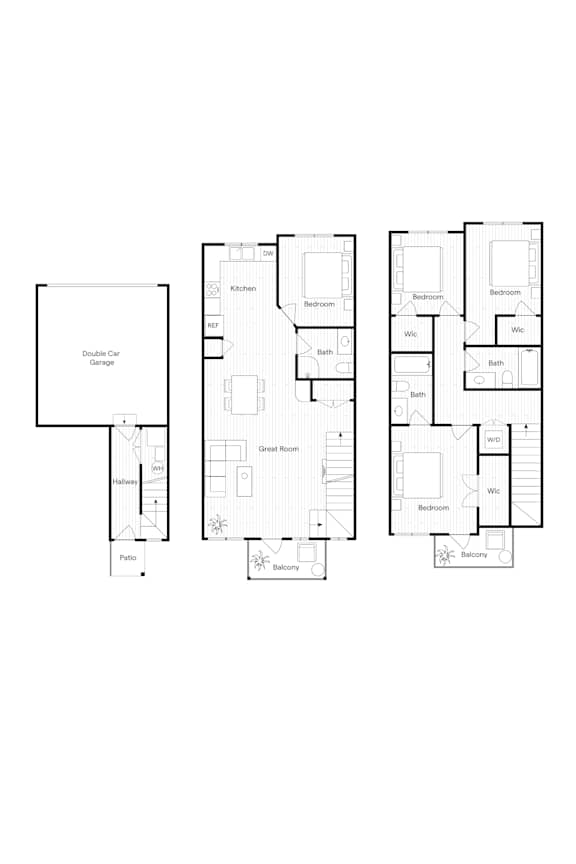 T1 Floor Plan at The Pointe at Riverview, Edmonton, T6M 3H4