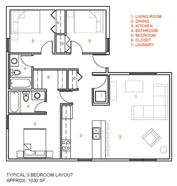a floor plan of a small apartment