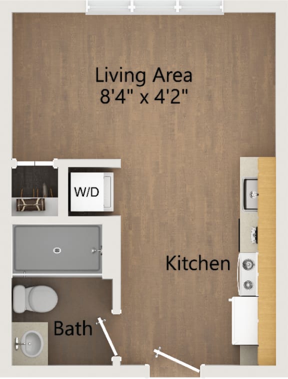 Eliza Compact Studio Apartment
