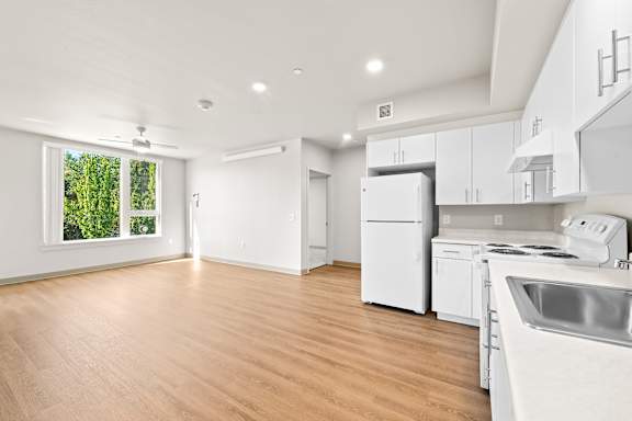 Kitchen with modern appliances at Terracina Vista, Oregon