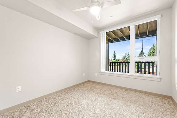 Carpeted Bedroom with Window at Terracina Vista, Portland