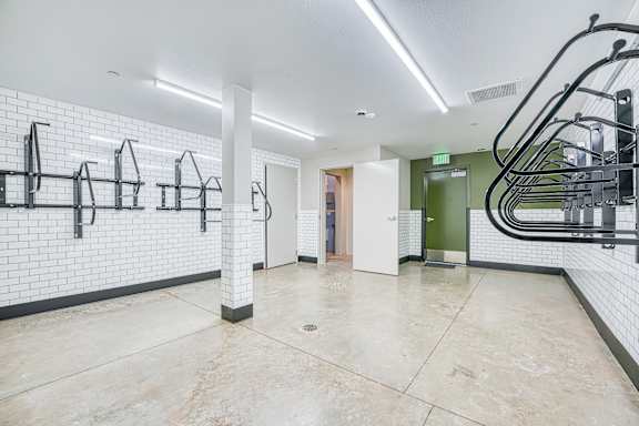 Room with bike rack at Terracina Vista, Portland