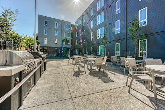 Outdoor Patio with BBQ at Terracina Vista, Oregon, 97233-4299