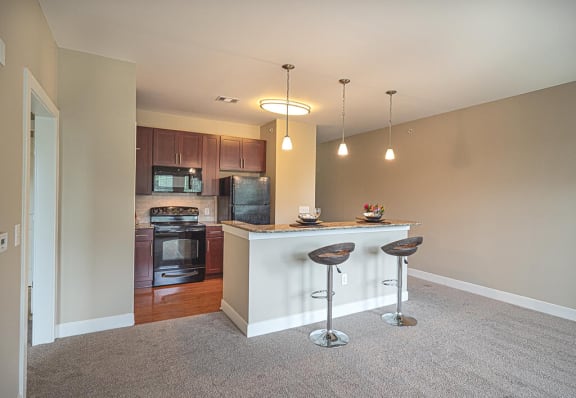 Fitted Kitchen With Island Dining at New Britain, Chalfont, PA, 18914