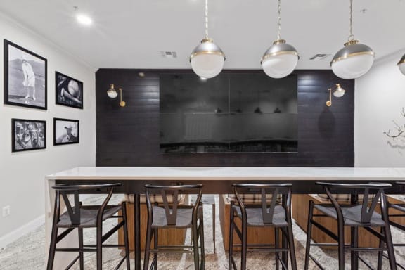 Eat-In Table With High Chairs In Clubhouse at Harper's Crossing, Langhorne