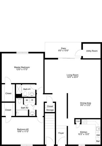 The Parker Floor Plan at The Lakes, Pennsylvania