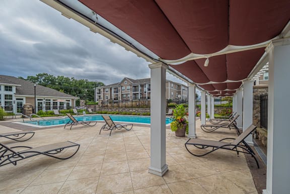 Poolside Sundeck With Relaxing Chairs at Palmer View, Pennsylvania