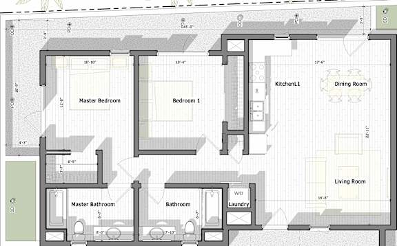 2 Bed 2 Bath B Floorplan at Alena on Haley, California, 93101