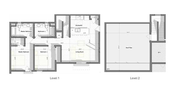 Floor Plan  2 Bed 2 Bath Townhome B Floorplan at Alena on Haley, Santa Barbara, CA
