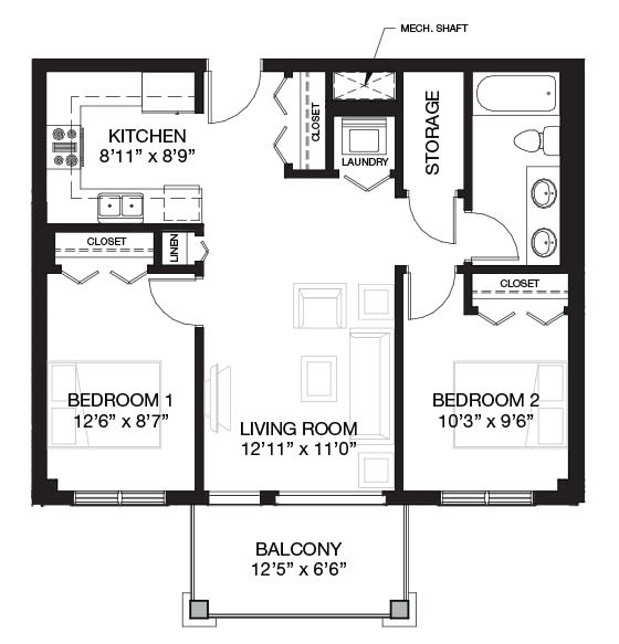 the floor plan of unit a3