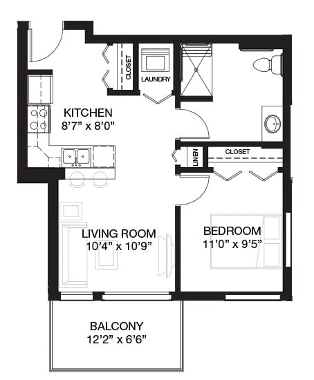 a floor plan of unit c3 is shown in this image