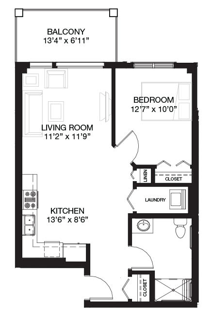 a floor plan of unit d