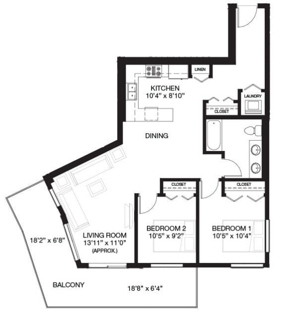 a floor plan of a bedroom customizable home