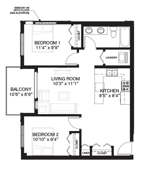 Floor Plan  a floor plan of unit g