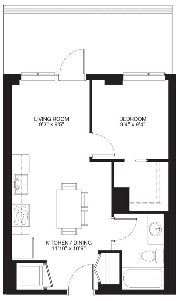 Jr. 1-Bedroom / 1-Bathroom