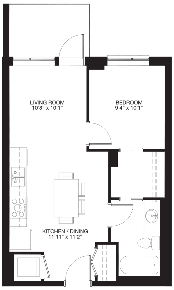 1-Bedroom / 1-Bathroom