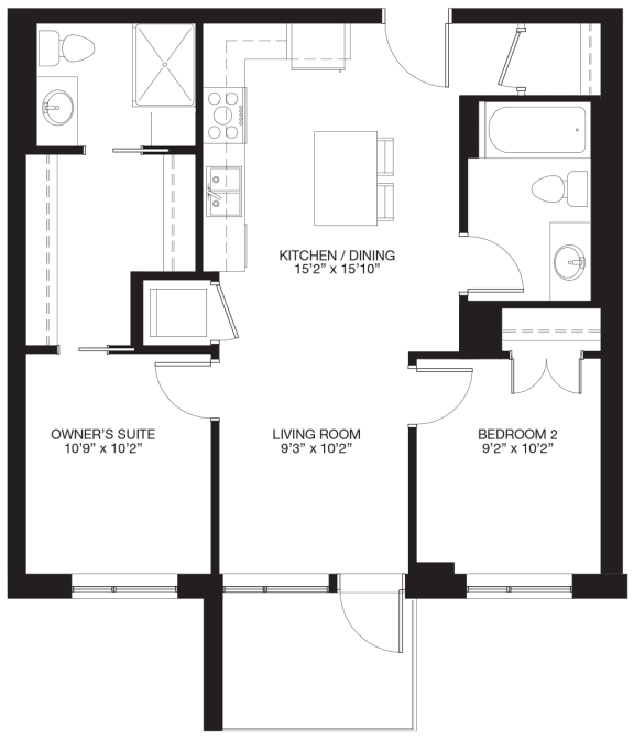 2-Bedroom / 2-Bathroom