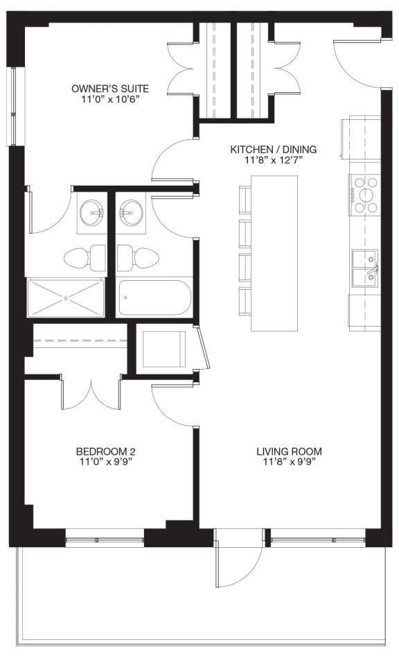 2-Bedroom / 2-Bathroom