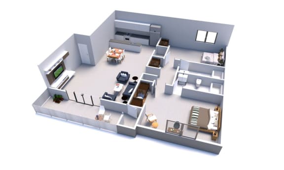 a floor plan is shown in this illustration of a bedroom
