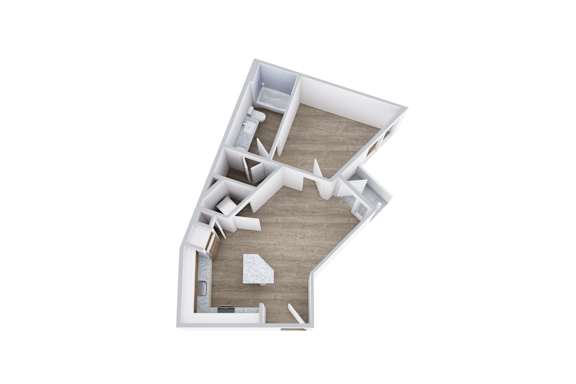 A5 Floor Plan at Placemakr Downtown Austin, Texas, 78701