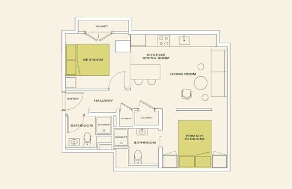 2 bed 2 bath at Scout Living, powered by Placemakr Apartments, Atlanta, 30308