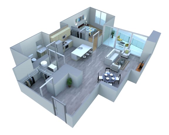 1 Bed | 1 Bath — Private Downtown City Balcony