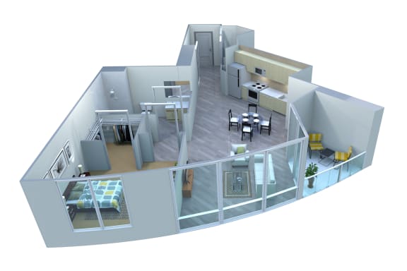 1 Bed | 1 Bath — Private Balcony