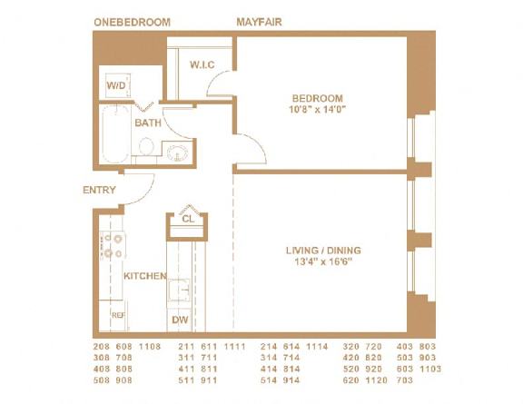 1 bed 1 bath at The Pennsylvanian Apartments, Pittsburgh