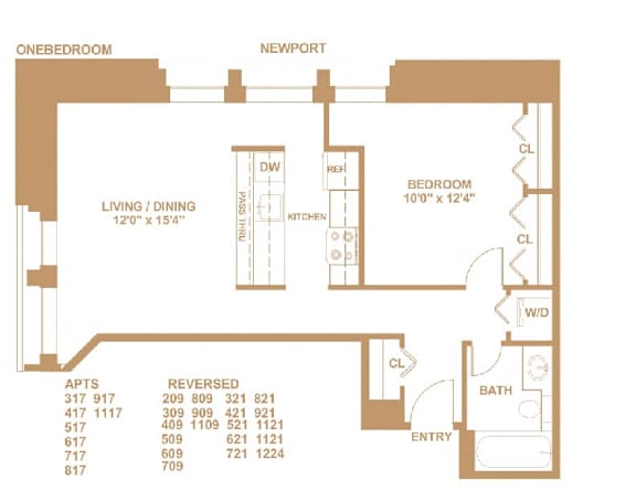 1 bed 1 bath D at The Pennsylvanian Apartments, Pittsburgh, PA